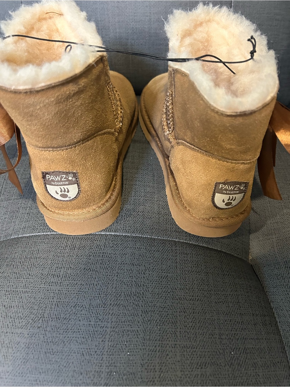 Women’s Bearpaw NWT Suede Shearling-Lined Winter Boots - Chestnut size 7 - Picture 5 of 6